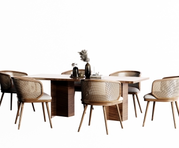 Wabi-sabi Style Dining Table And Chairs-ID:505220959