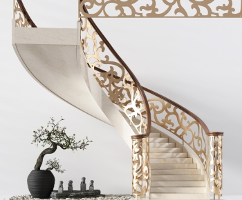 Simple European Style Rotating Staircase-ID:334283112
