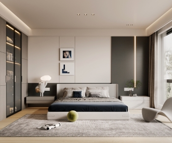 Modern Wabi-sabi Style Bedroom-ID:809175012
