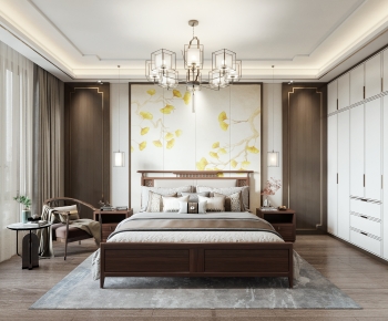 New Chinese Style Bedroom-ID:606090076
