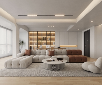 Wabi-sabi Style A Living Room-ID:716362954