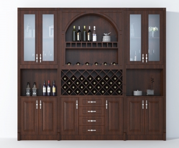 Simple European Style Wine Cabinet-ID:625171901