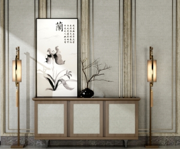 New Chinese Style Side Cabinet/Entrance Cabinet-ID:327119822