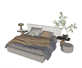 Modern Double Bed-ID:426042086