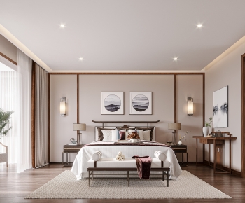 New Chinese Style Bedroom-ID:690871957