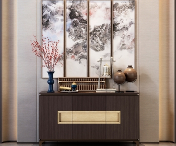 New Chinese Style Side Cabinet/Entrance Cabinet-ID:331883919
