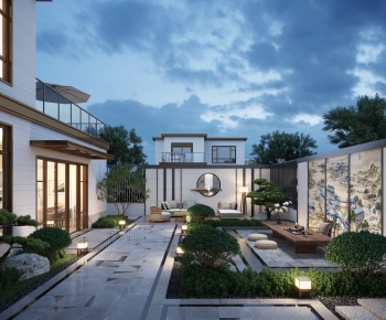 New Chinese Style Courtyard/landscape-ID:825567962