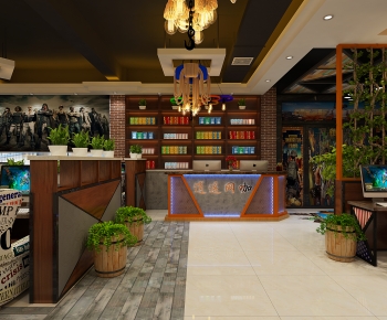 Industrial Style Internet Cafe-ID:984359039