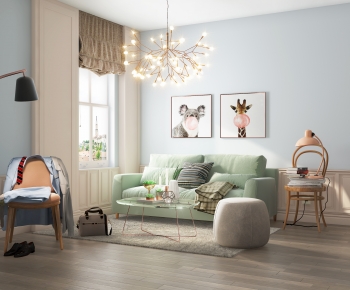 Nordic Style A Living Room-ID:545173889