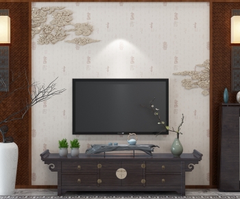 New Chinese Style TV Cabinet-ID:968101981