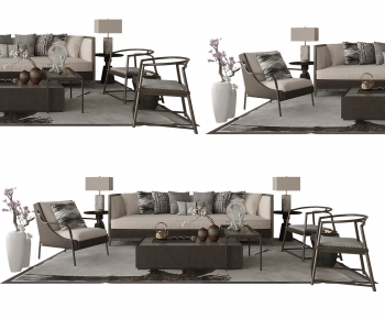 New Chinese Style Sofa Combination-ID:489933977