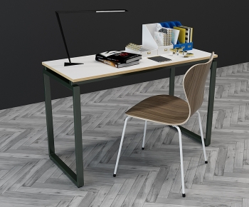 Modern Computer Desk And Chair-ID:855328087