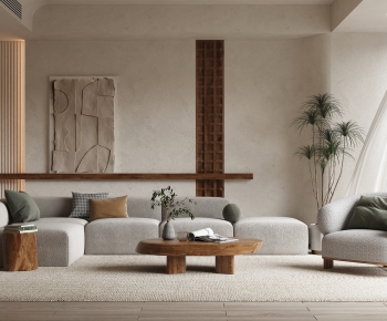 Wabi-sabi Style A Living Room-ID:969518904