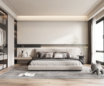 Modern Wabi-sabi Style Bedroom-ID:909816032