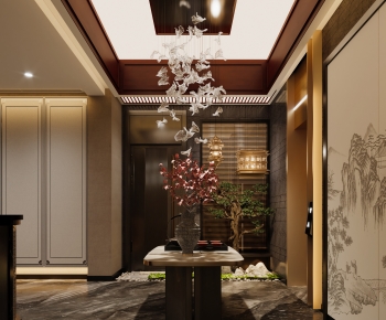 New Chinese Style Hallway-ID:923126944