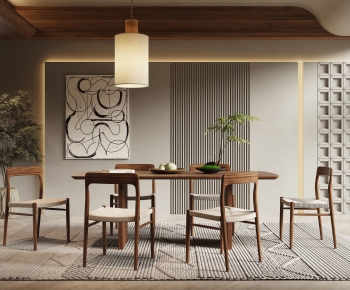 Wabi-sabi Style Dining Room-ID:251385933