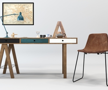 Modern Computer Desk And Chair-ID:912161117