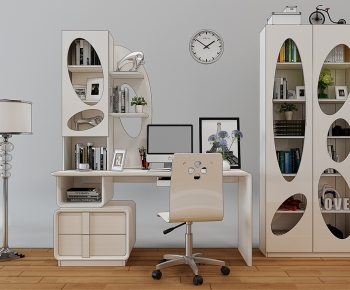 Modern Computer Desk And Chair-ID:669615985