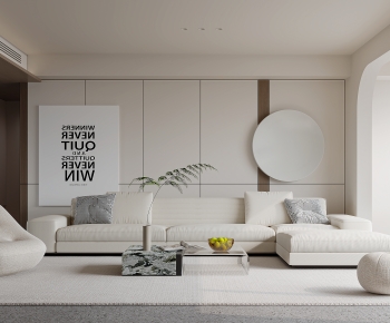 Modern Wabi-sabi Style A Living Room-ID:236191994