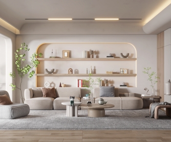 Wabi-sabi Style A Living Room-ID:488854892
