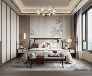 New Chinese Style Bedroom-ID:589370781