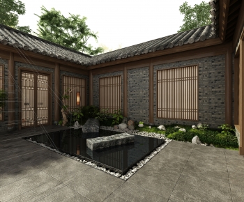 New Chinese Style Courtyard/landscape-ID:929259068