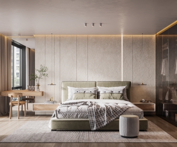 Modern Wabi-sabi Style Bedroom-ID:712830079