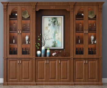 Chinese Style Wine Cabinet-ID:272217041