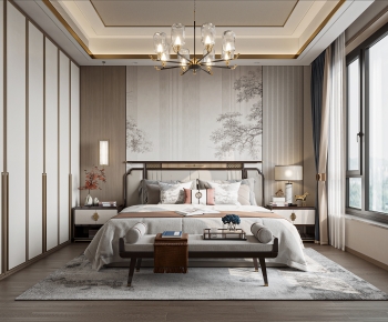 New Chinese Style Bedroom-ID:652451045