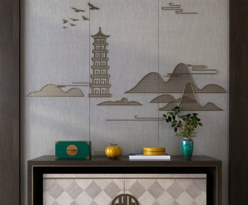 New Chinese Style Side Cabinet/Entrance Cabinet-ID:267817977