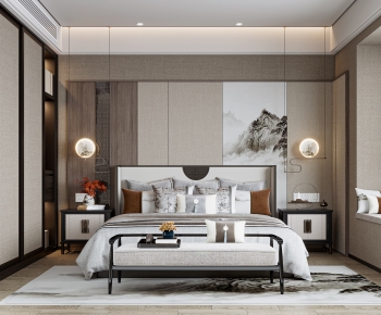 New Chinese Style Bedroom-ID:470040089