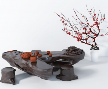 New Chinese Style Tea Tables And Chairs-ID:518222092