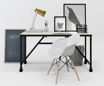 Modern Computer Desk And Chair-ID:718251946