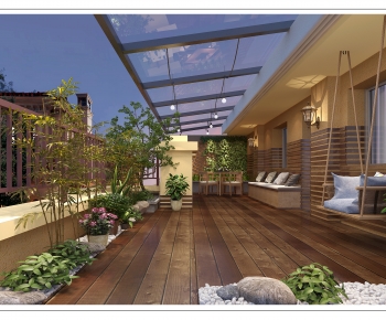 New Chinese Style Balcony-ID:989800933