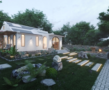 New Chinese Style Villa Appearance-ID:934561018