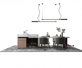 Modern Dining Table And Chairs-ID:439898015