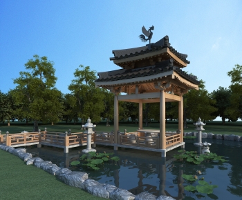 New Chinese Style Park Landscape-ID:335346941