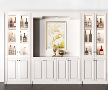 Simple European Style Wine Cabinet-ID:787496098