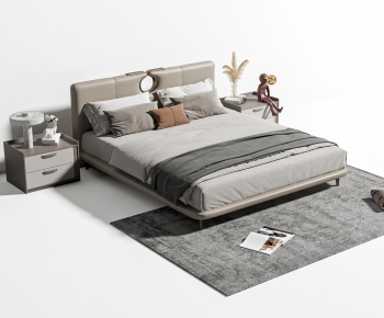 Modern Double Bed-ID:645900968