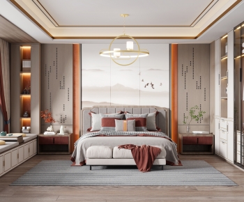 New Chinese Style Bedroom-ID:847213981