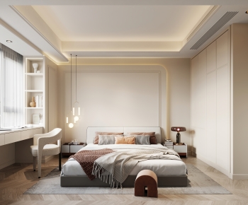Modern Wabi-sabi Style Bedroom-ID:977979902