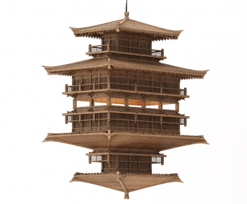 中式古代建筑吊灯-ID:402947901