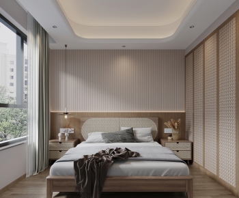 Modern Wabi-sabi Style Bedroom-ID:123102909