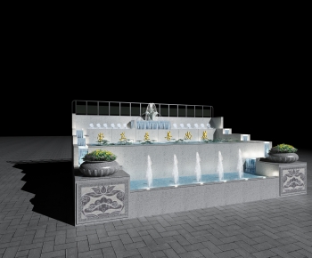 现代喷泉 花坛 水池-ID:539393901
