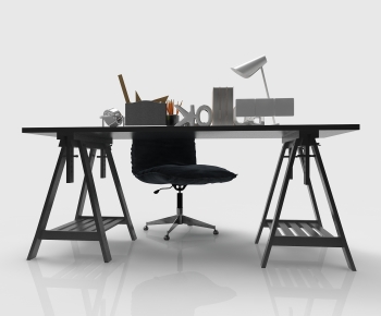 Modern Computer Desk And Chair-ID:702878958