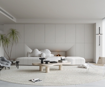 Modern Wabi-sabi Style A Living Room-ID:111402031