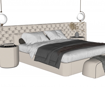 Modern Double Bed-ID:114491949