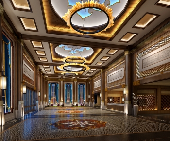 现代内蒙古酒店大堂大厅-ID:419559572