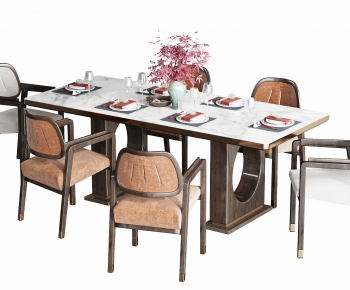 New Chinese Style Dining Table And Chairs-ID:530284881