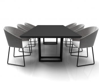 Industrial Style Dining Table And Chairs-ID:259174113